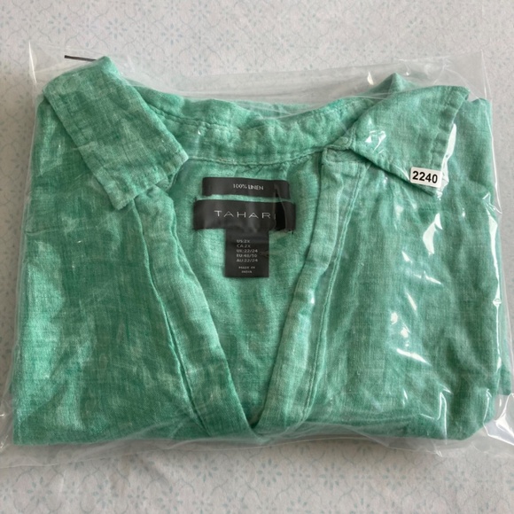 Tahari 100% linen women’s top - Picture 5 of 6